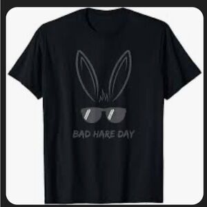 Port and Company Black 'Bad Hare Day' T-Shirt
